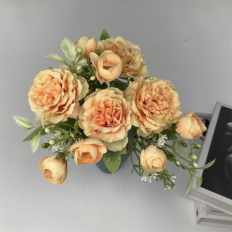 China Hot sale artificial flower 5pcs/bath velvet various color rose flower for wedding decor Large peony Supplier, Factory