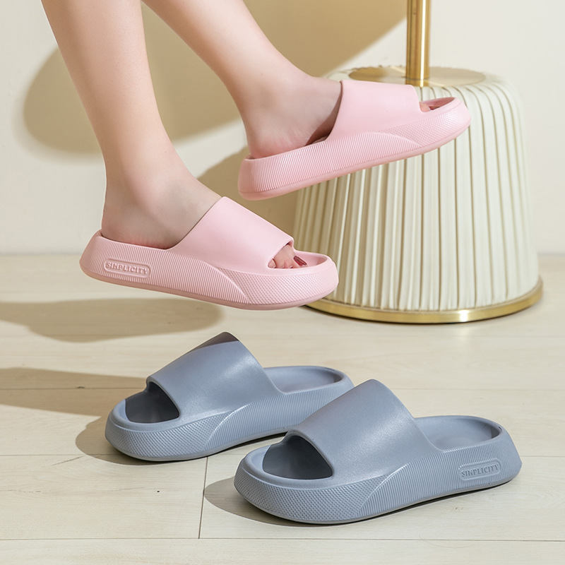 China Thick soled feces feeling slippers female summer lovers indoor home simple bathroom anti-skid eva soft soled sandals Factories, Quotes