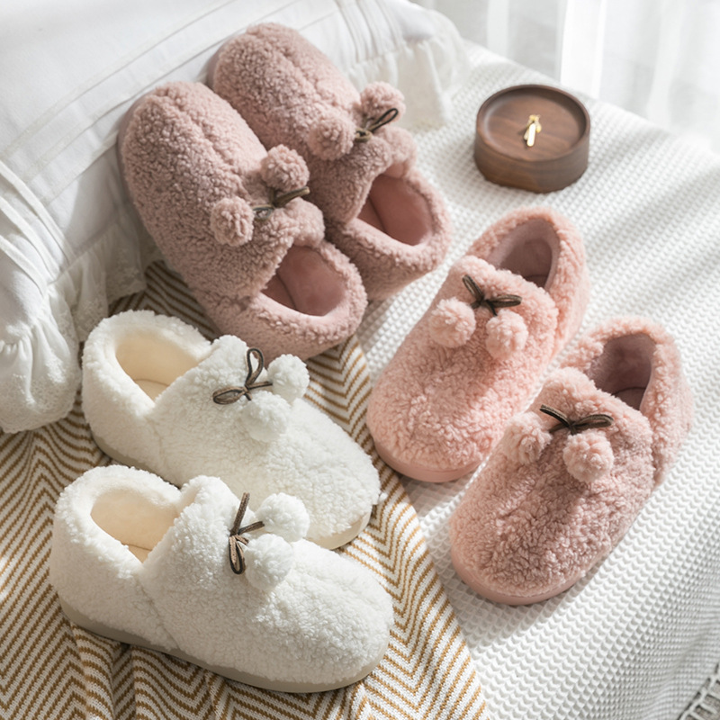 Wholesale Plush cotton shoes indoor home warm comfortable cotton shoes couples do not smelly feet bedroom cotton slippers wholesale Factories, Pricelist