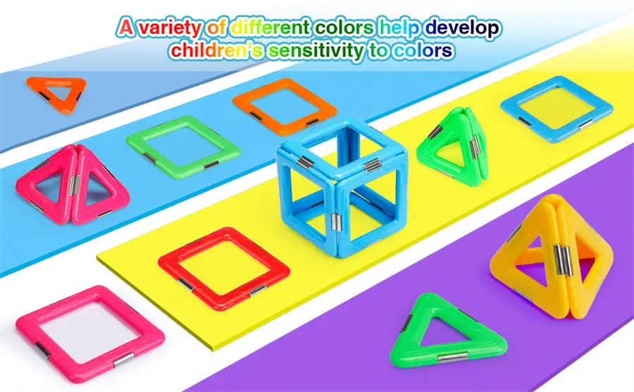 Magnetic Tiles for 3+ Girls Macaron Blocks Buildin3uu4