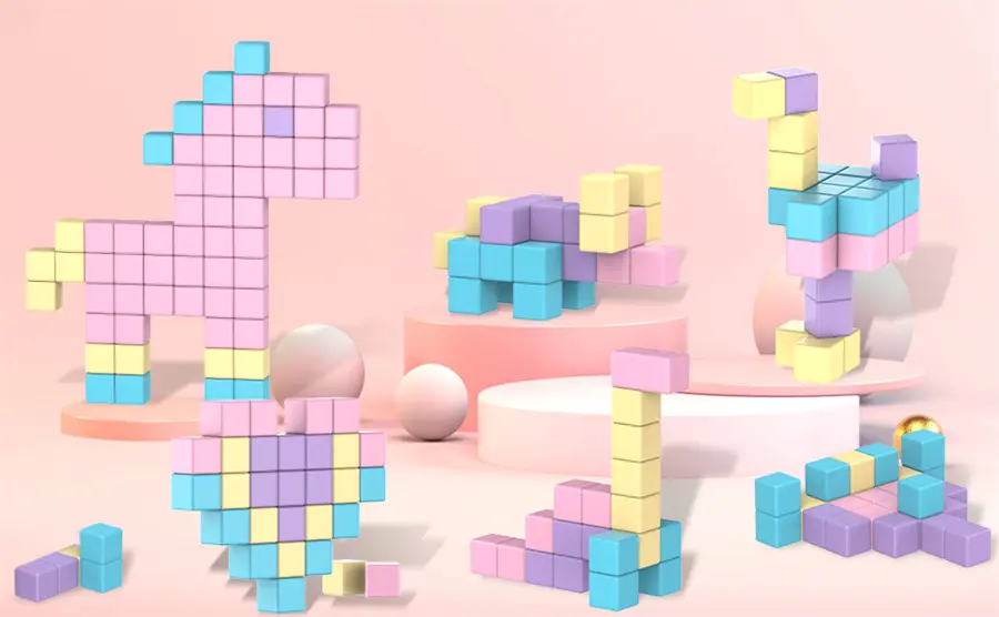 Magnetic Blocks Building Cubes for Toddlers Gifts