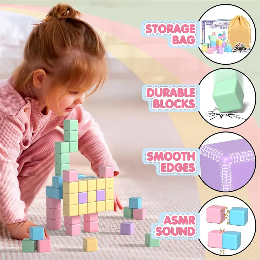 China China Suppliers Factory Magnetic Building Blocks for Toddlers - Educational Macaroon 3D Creativity Toys Manufacturers, Factories