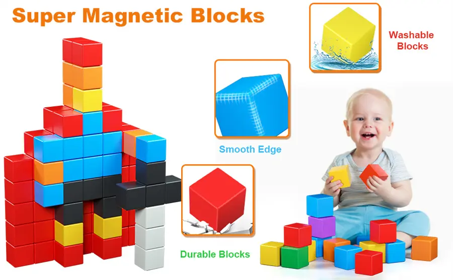 Magnetic Cubes for Toddlers Toys Building Blocks S5r5s
