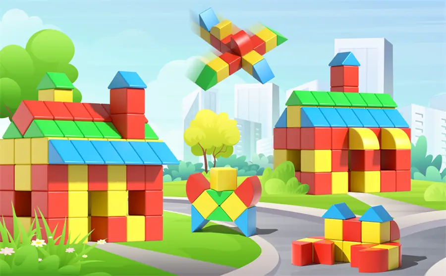 Magnetic Blocks Cubes Toddler Toys Educational Con01qsl