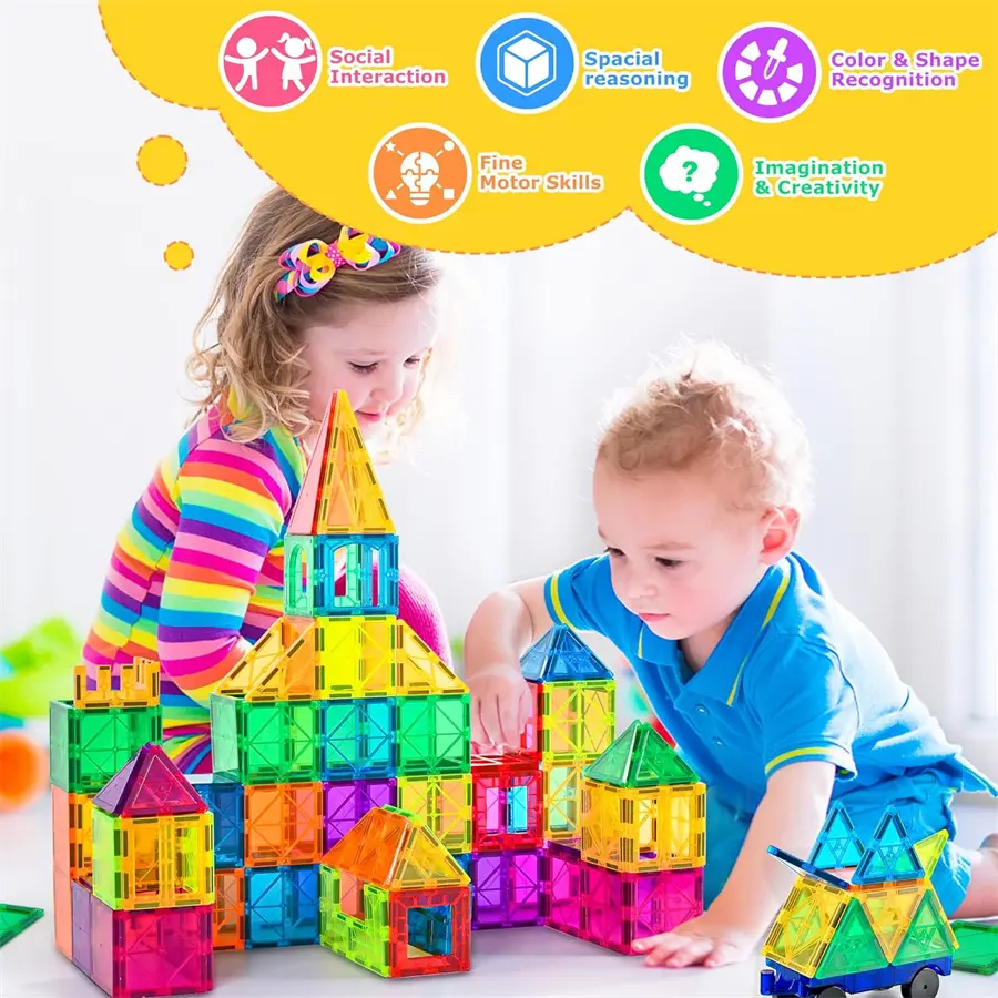 Wholesale China Suppliers Factory Magnet Tiles Magnetic 3D Building Blocks Set - Educational Construction Toys for Kids Supplier, Factory