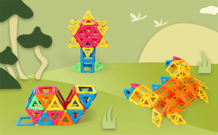 Magnetic Tiles for 3+ Girls Macaron Blocks Buildin2g0o
