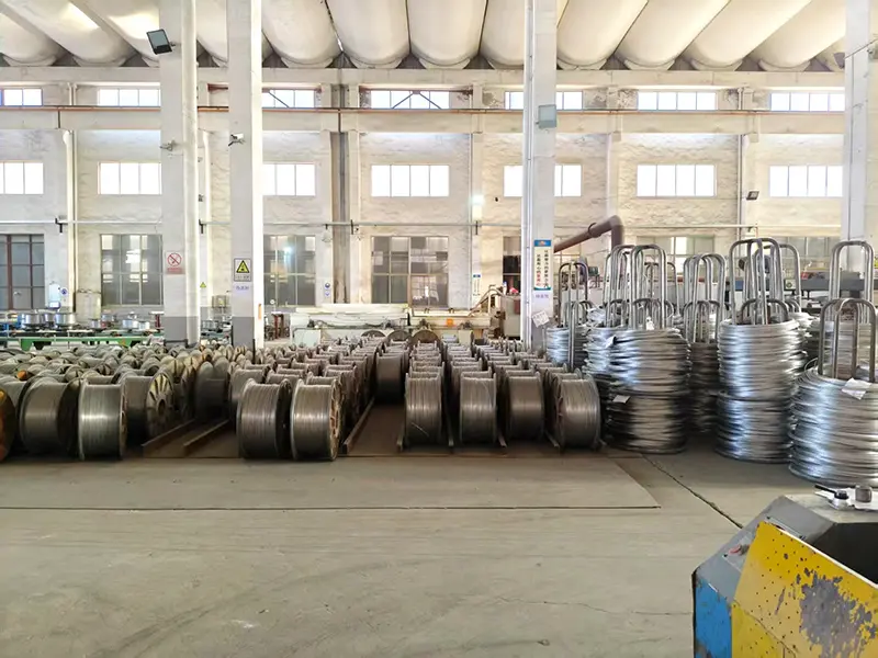 Welding wire raw material warehouse and storage at Yuxin facility