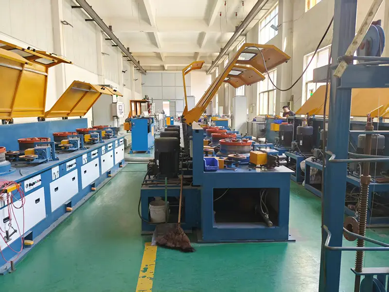 Welding wire spooling and packaging production line at Yuxin factory