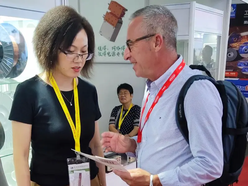 Yuxin welding products displayed at international trade exhibition