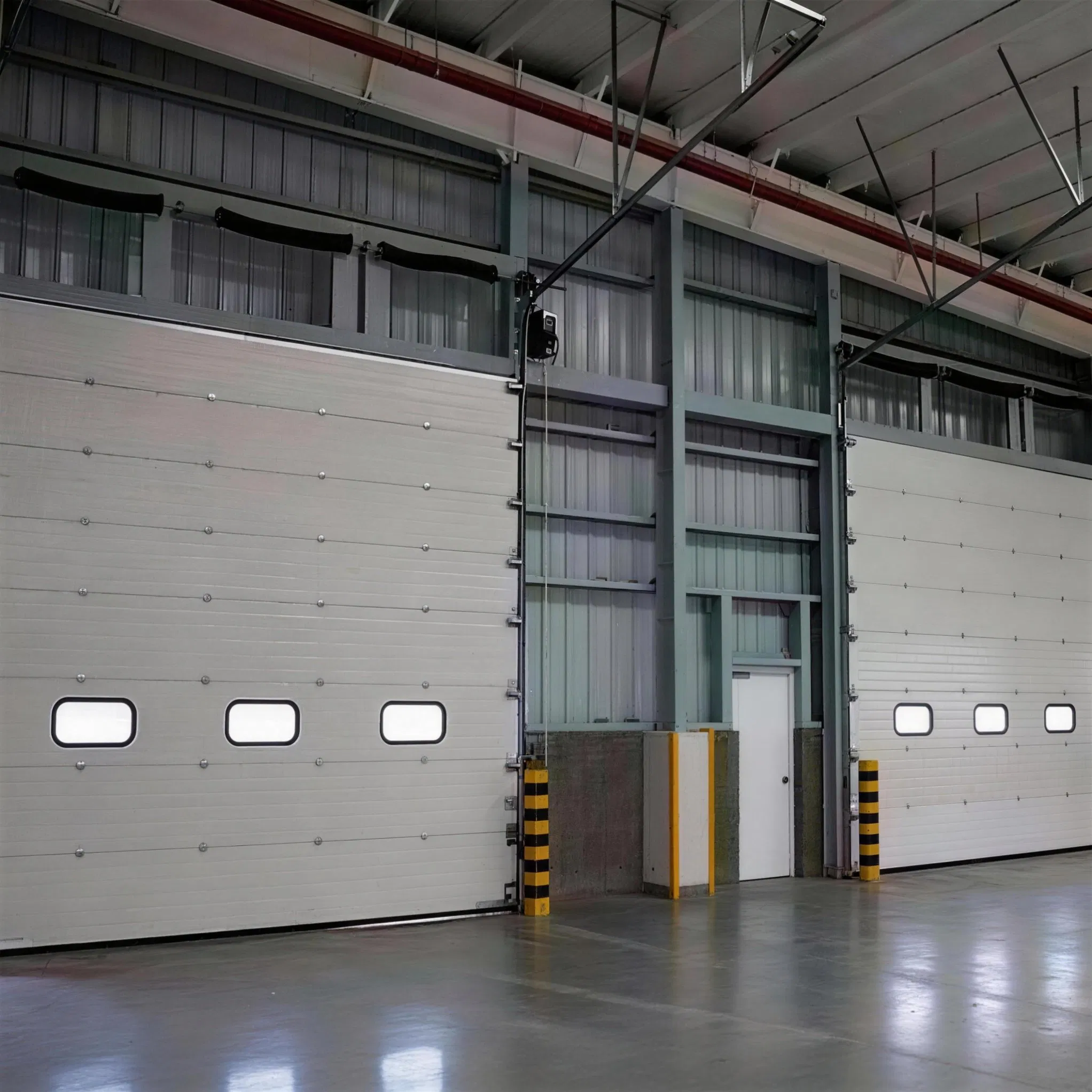 Premium Automatic Sectional Overhead Plexiglass Black Frame Frosted Full View Modern Door for Industrial Garage Lift Solutions