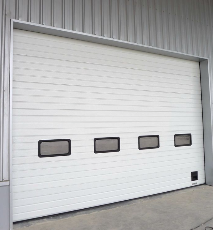 Premium Automatic Sectional Overhead Plexiglass Black Frame Frosted Full View Modern Door for Industrial Garage Lift Solutions