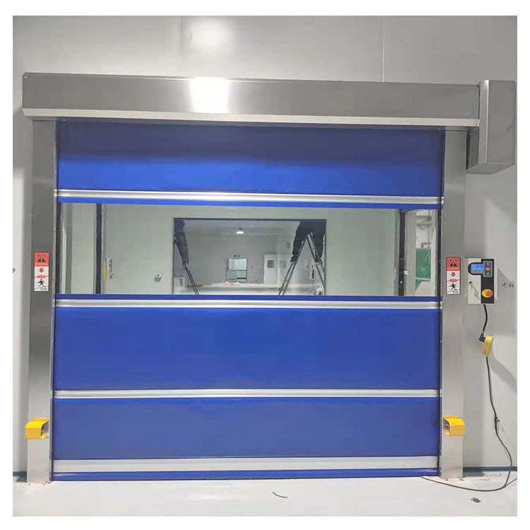 Automatic Rapid PVC Fast High Speed Sheet Clean Room Door Plastic Roller Shutter Roll up Door Aluminum Rolling Door