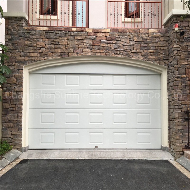 China Auto Automatic 3*3m Imitation Copper&amp; Wood Grain All Aluminum Alloy Sectional Garage Door