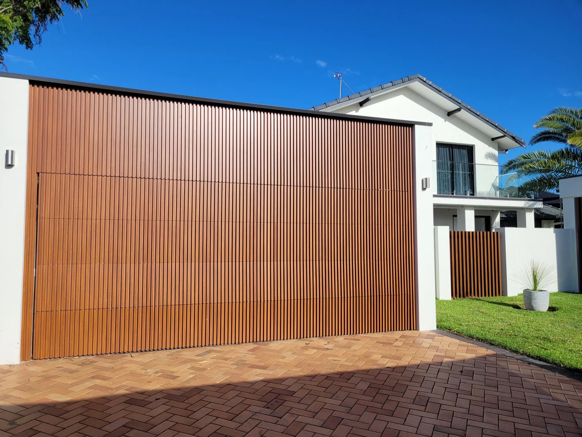 Integrated Cladding Materials Flush Mount Garage Door