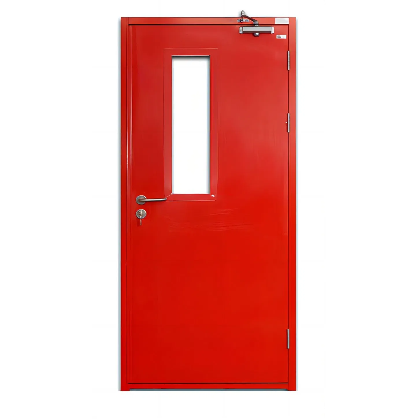 Industry Commercial UL Certificate Glazed Security Galvanized Flush Exit Door SUS 304 Stainless Steel Escape Entry Swing Metal Gate Emergency Exit Steel Door