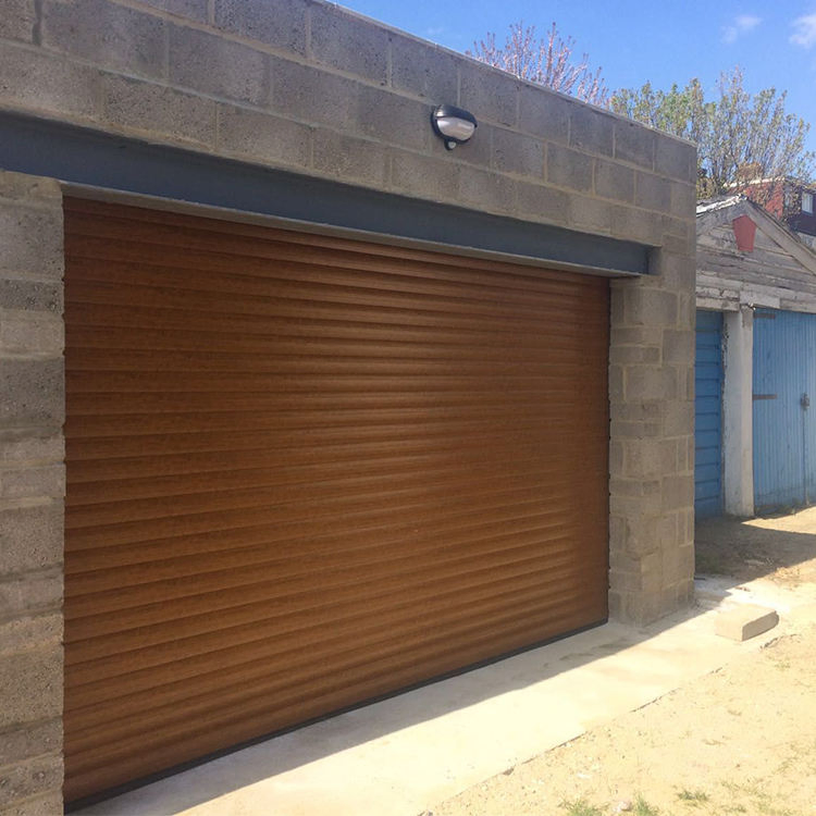 Wholesale Price Luxury Villa Flush Mount Batten Modern Grille Motor Automatic Black Aluminum Garage Door for House