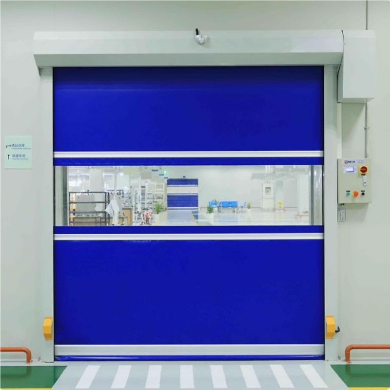 Commercial High Speed Rapid Roll up Vinyl Garage Doors with Remote Control