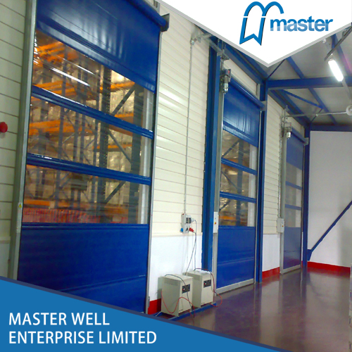 High Speed Spiral PVC Door Sheet Shutter Fast Roll-up Industrial Insulated Door