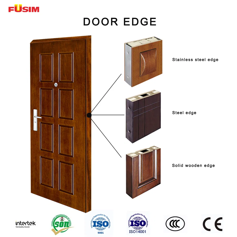 Fusim Interior Safety Steel Wooden Door (FXGM-B207)