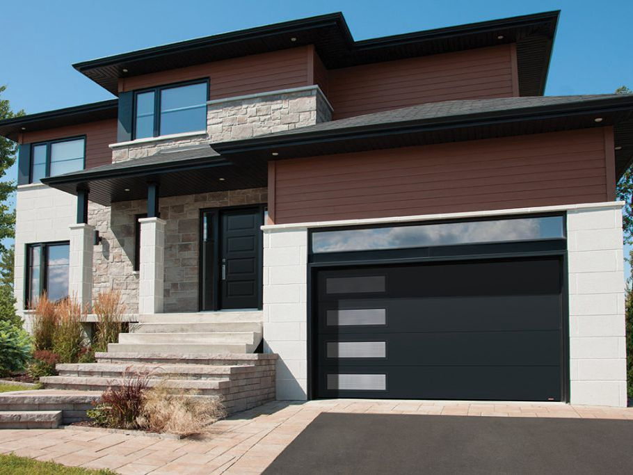 in Stock American Style Commercial Automatic Insulated Sectional Overhead Steel Garage Door