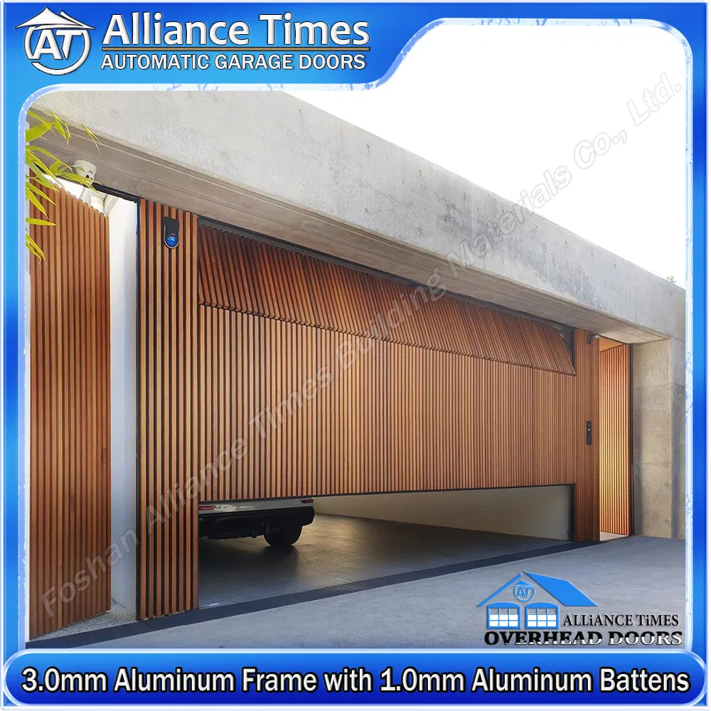 3.0mm Aluminum Frame with 1.0mm Aluminum Vertical Grille Battens Sectional Automatic Garage Doors
