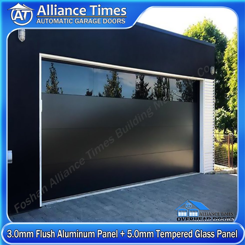 Villa Style Flat-Panel Flush Aluminum Garage Doors Sleek and Elegant Aluminum Alloy Construction Quiet Operation