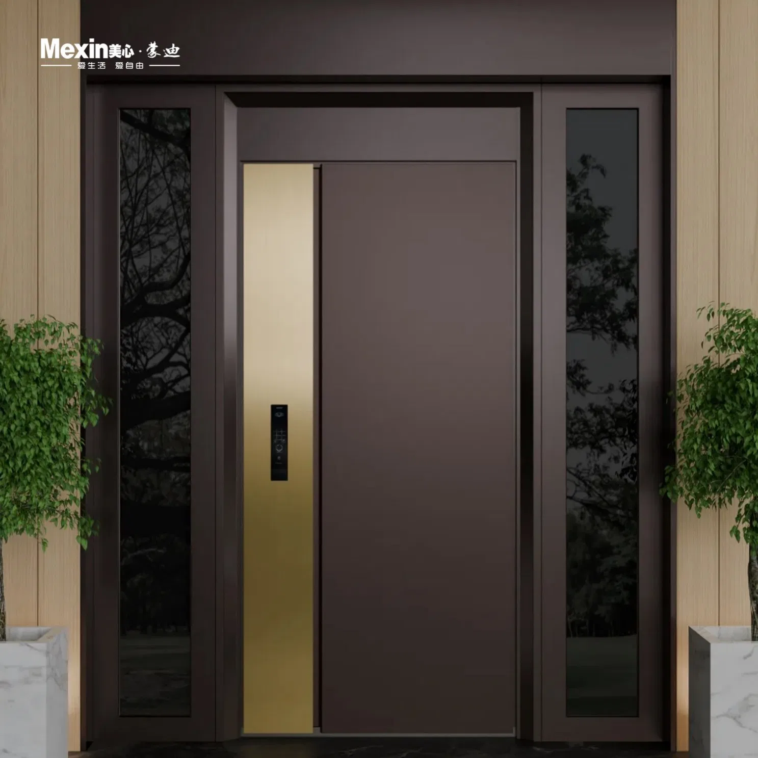 Mexin High Quality Steel Door Ghana Steel Security Exterior Anti Theft Hollow Metal Turkish Ghanainterior Door Heavy-Duty Aluminum for Main Entrance Door