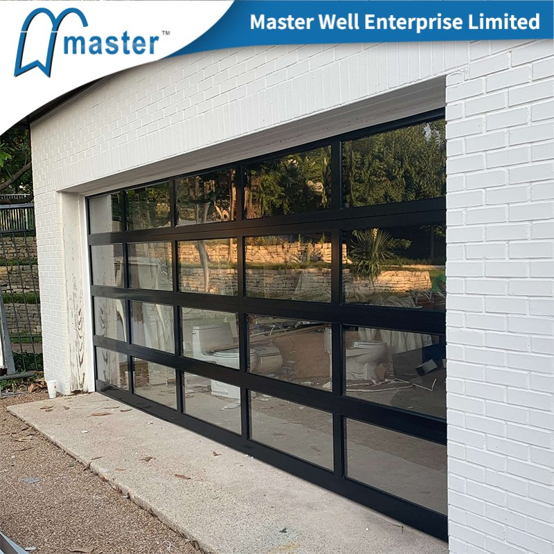 Full View Frame Glass Garage Door Automatic Electric Remote Control Sectional Glass