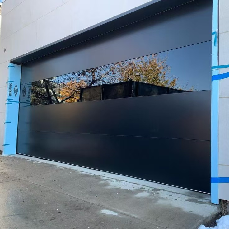 Foshan Factory Direct Aluminum Insulated Steel Garage Door with Flat Vinyl Hurricane-Resistant Design