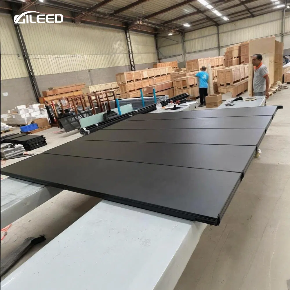 Flat Garage Door with Flush Heat Insulation Metal Aluminum Sandwich Sectional Panels