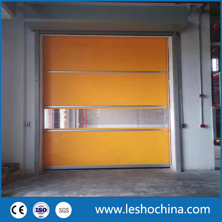Industrial Electric PVC Fabric Soft High Speed Roll up for Vinyl Doors Food or Pharmaceutical Factory