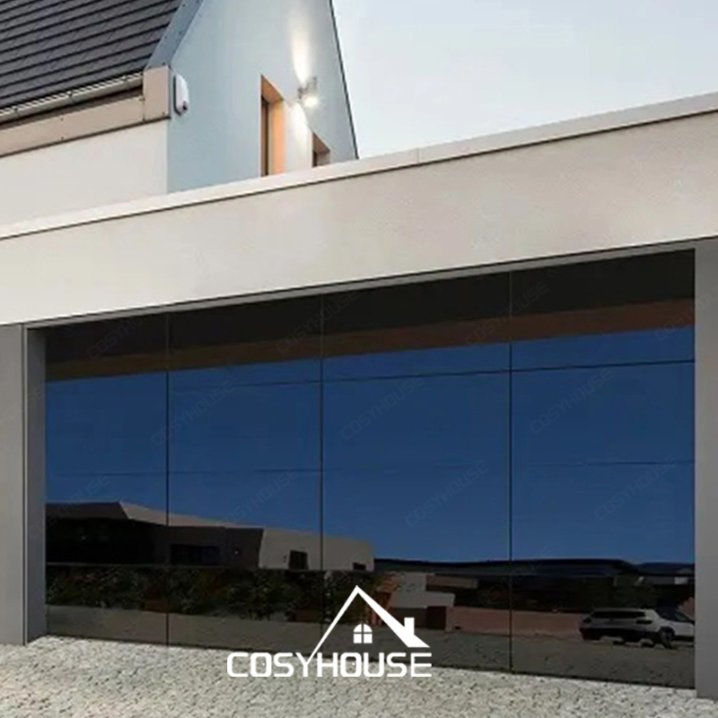 Guangdong Wood Concealed Garage Door Flush Mount Timber Hidden Garage Doors Modern Electric Garage Door for House