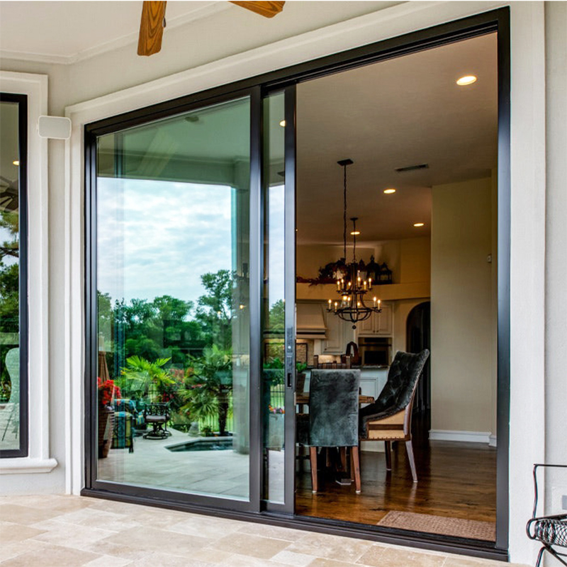 Latest Modern Design Soundproof Tempered Glass Movable Aluminum Sliding Door