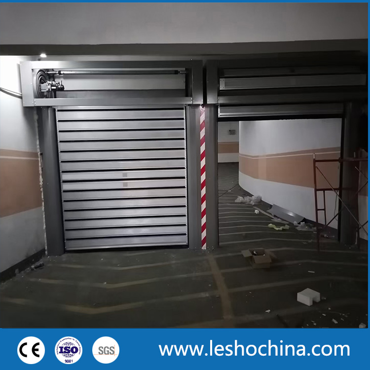 High Speed Aluminum Metal Hard Spiral Thermal Insulated Industrial Rapid Door for Underground Parking and Warehouse Logistics Factory Use