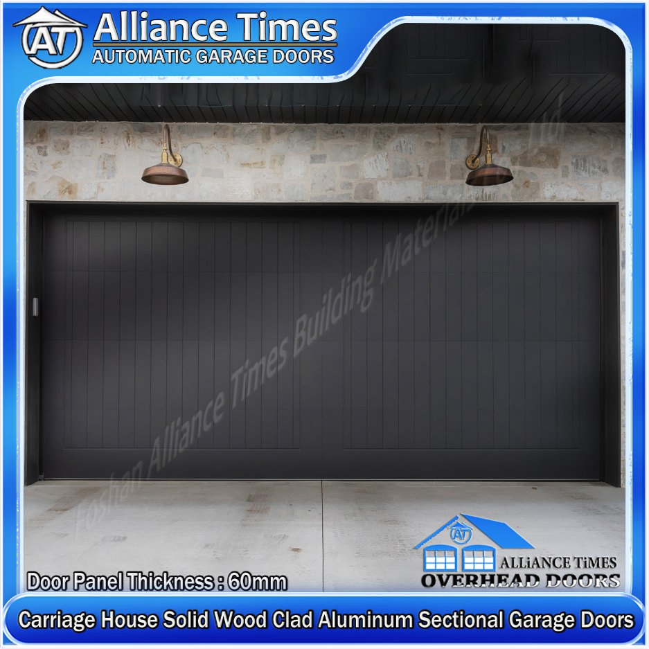 Carriage House Wood Clad Aluminum Garage Doors with Safety Clutch