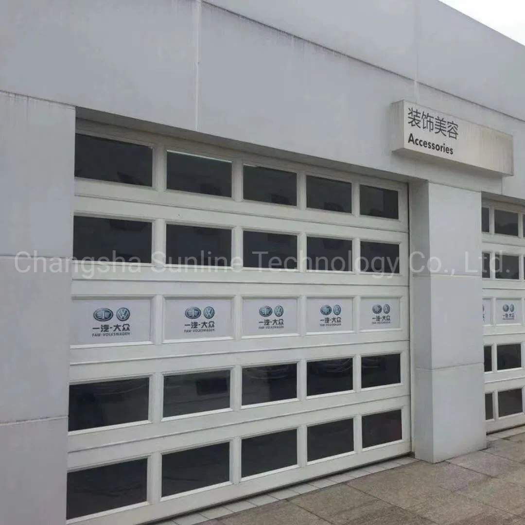 Automatic Roller Door Imitation Copper and Wood Grain All Aluminum Alloy Motorized Sectional Garage Doors