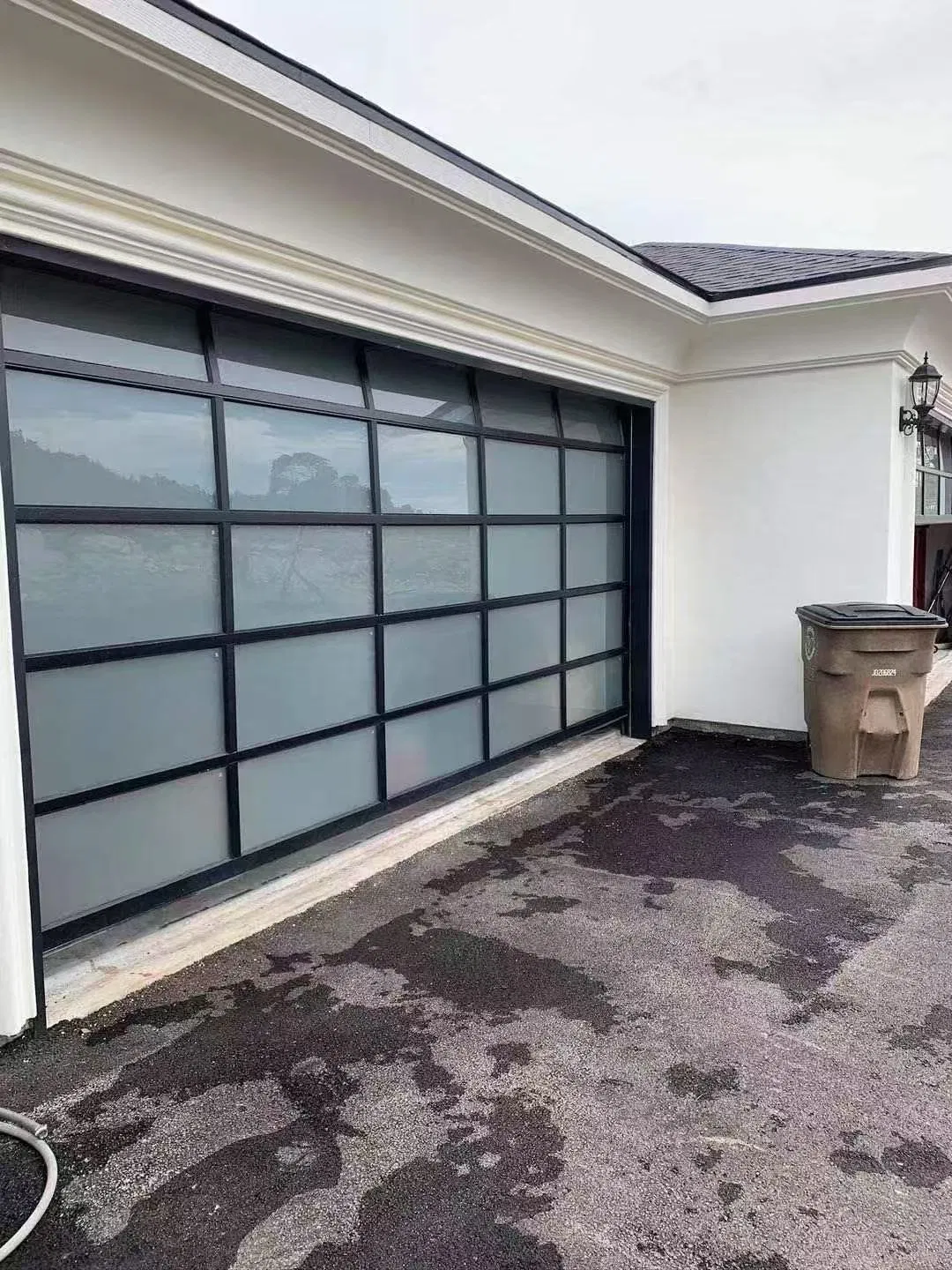 Transparent Overhead Glass Garage Door Section Door with Windows Security Full View Automatic Roller Shutter