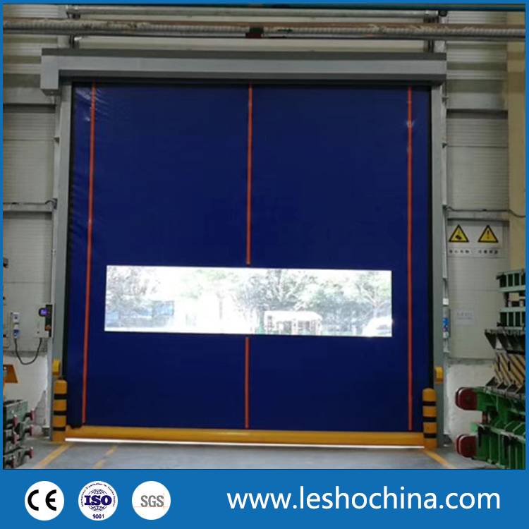Industrial Overhead Auto Repairing Zipper High Speed Fast Acting Vinyl Doors for Logistics