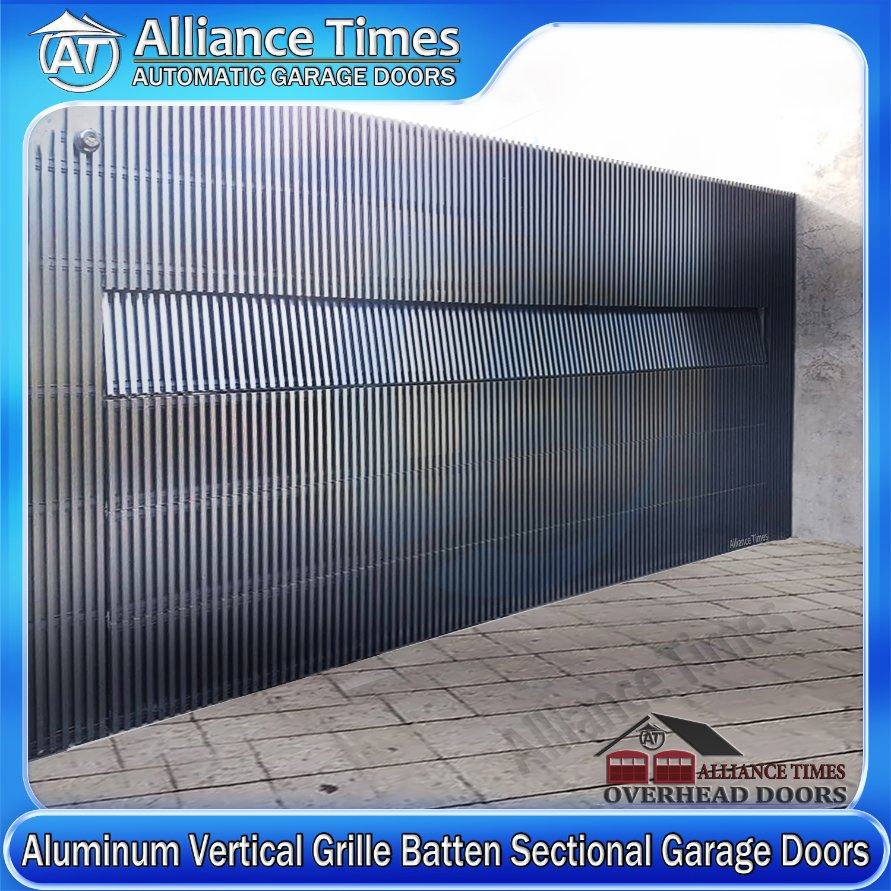 Australian Style Whoesale Cheap Robust Residential Aluminum Black Vertical Battens Sectional Overhead Automatic Garage Doors