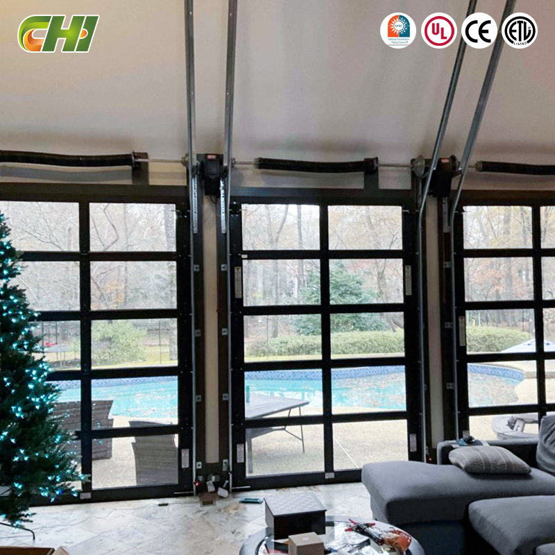 Chi 16X7 16X8 Full View Glass Garage Door Automatic Glass Garage Door