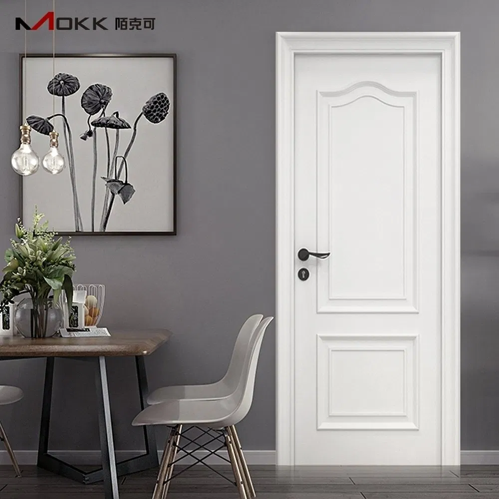 Multiple Colors OEM ODM Custom Furniture Interior Paint Solid Wooden Door Use for Hotels, Apartments, Villas Renovation Composite Paint Door PVC Door