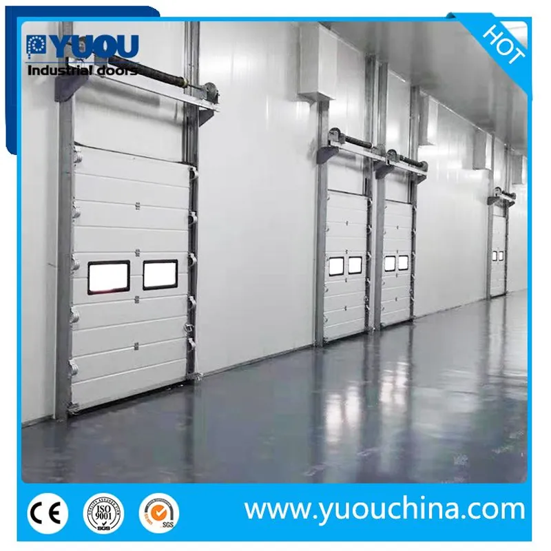 Industrial Automatic Thermal Insulated Metal Sandwich Panel Steel Exterior Sliding Lifting Dock Overhead Sectional Door for Warehouse Loading Area