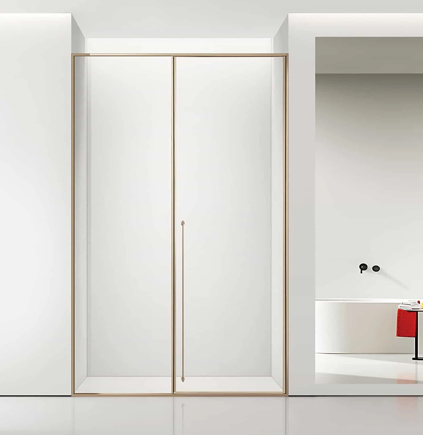 Sleek-Finish Durable Tempered Glass Shower Door for Bathroom Exclusive