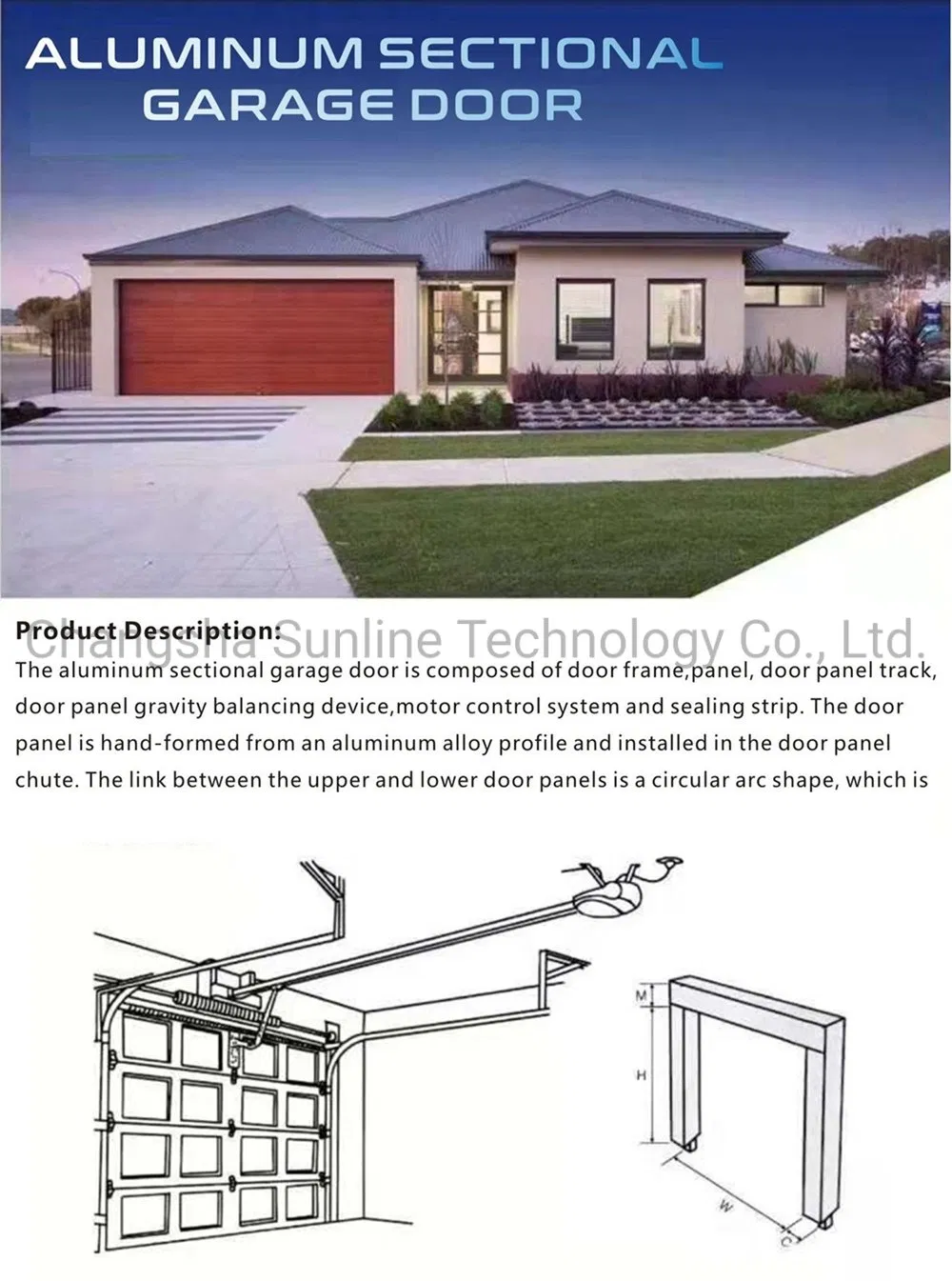 Aluminum Alloy Sectional Garage Door Details