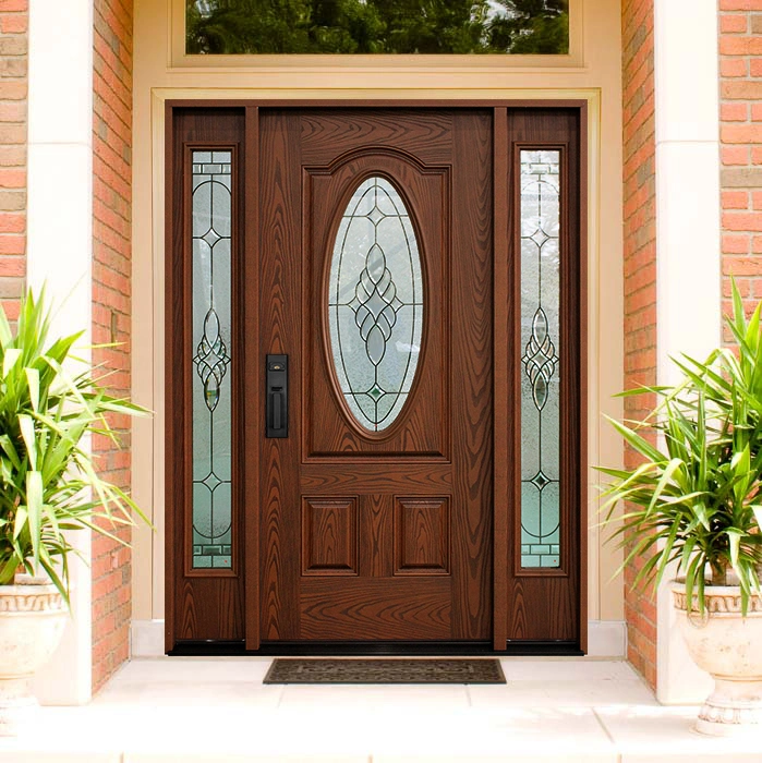 Fiberglass Door Manufacturers Villa Fancy Exterior Door with Sidelites