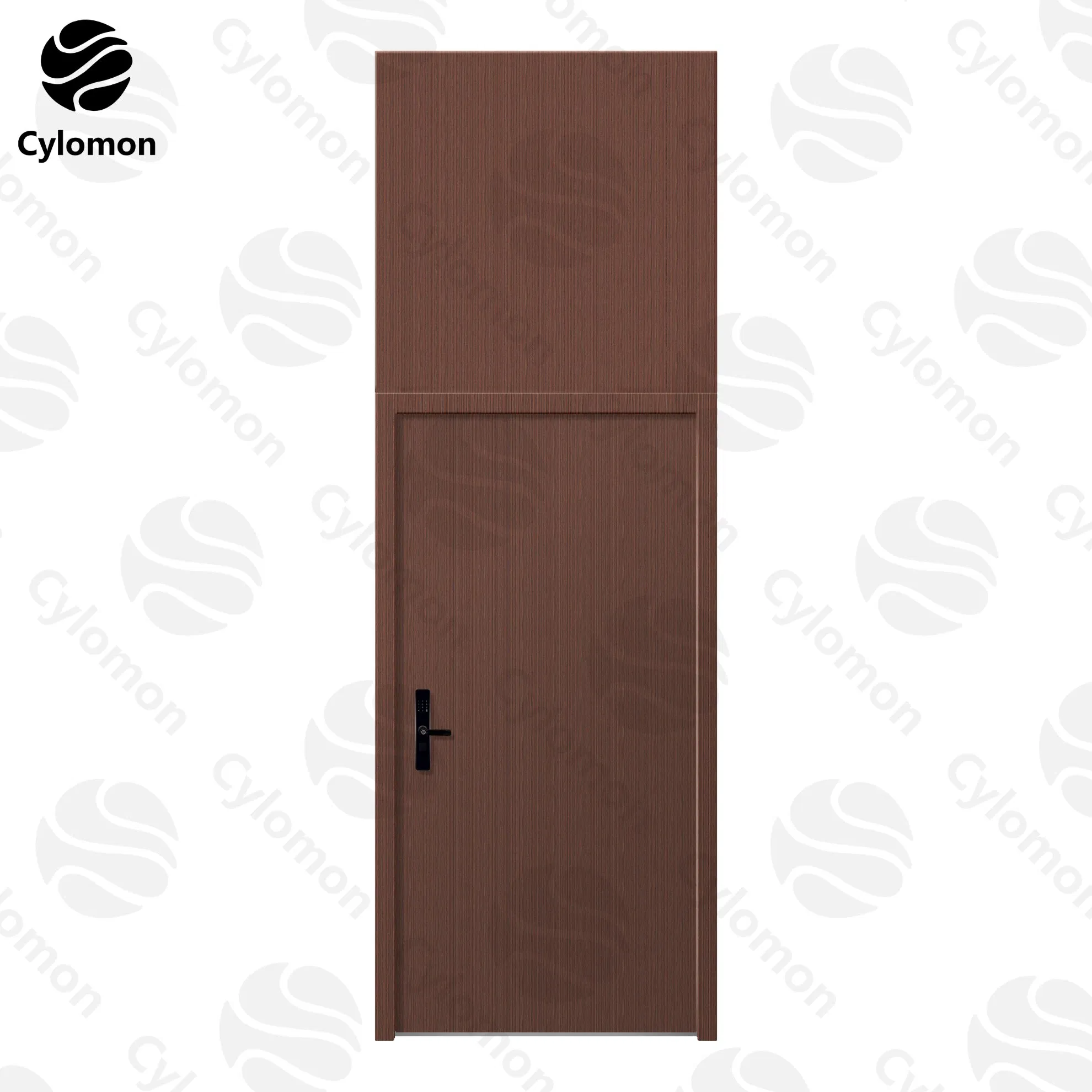 Luxury Anti-Theft Zinc-Iron Alloy Entry Door: Custom Elevated Sealing Board &amp; Easy-Clean Wood Grain Finish for High-End Apartments