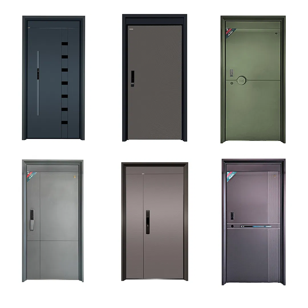 China Made 10cm Steel Security Door - Stainless Steel Interior Security Front Entrance Metal Double Single Guangdong Turkey New Iron Door