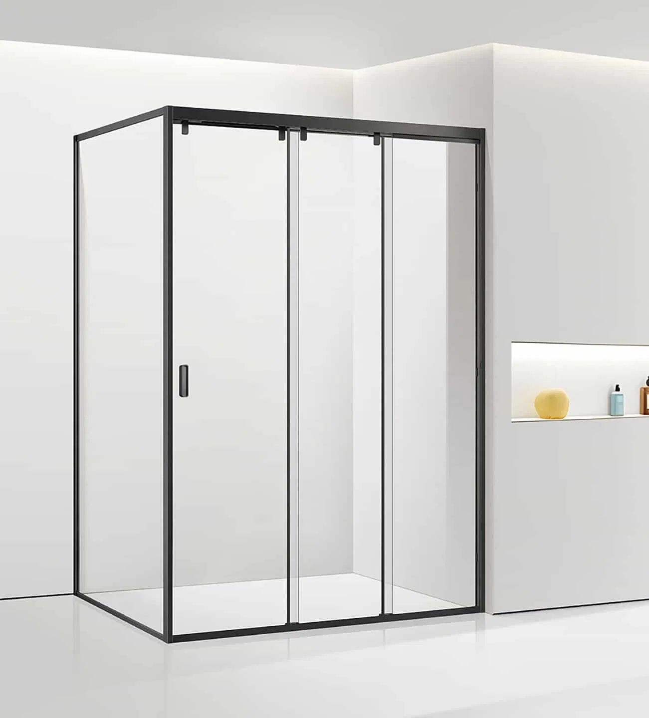 Sleek-Finish Durable Tempered Glass Shower Door for Bathroom Exclusive