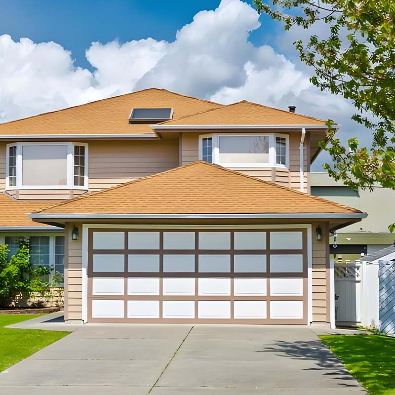 Full View Electric Garage Door Slim Glass for Villa Garages