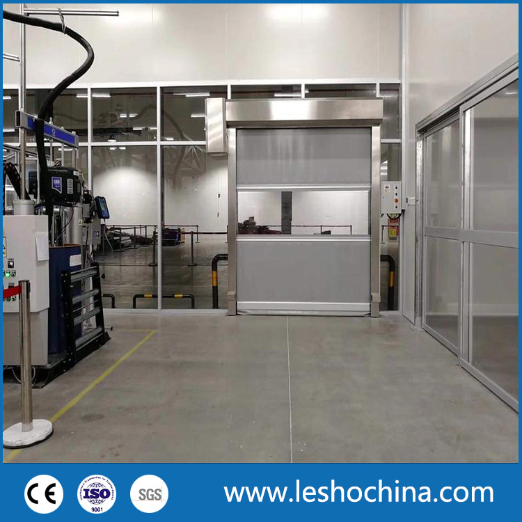 Industrial Electric PVC Fabric Soft High Speed Roll up for Vinyl Doors Food or Pharmaceutical Factory